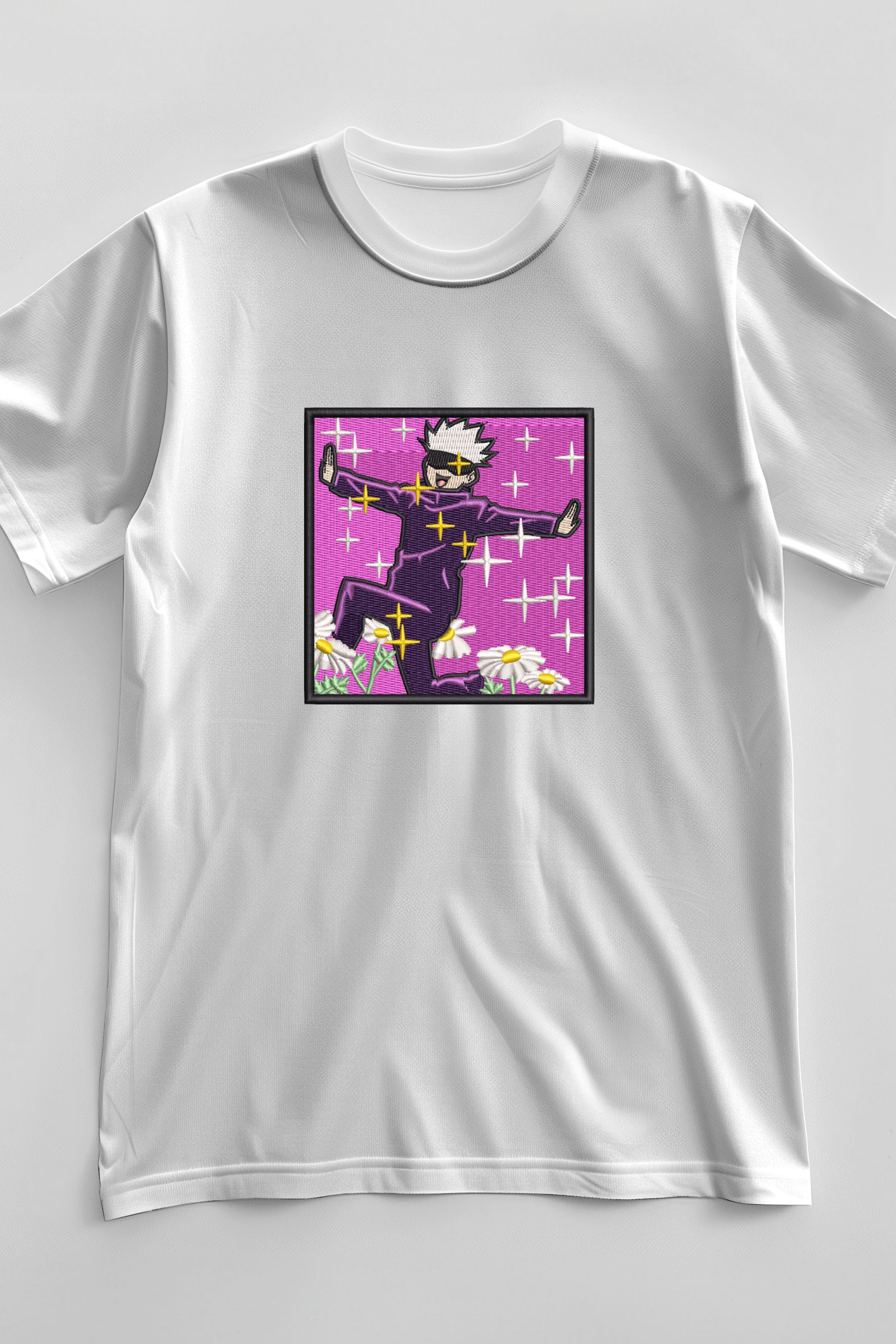 Tricou cu Jujutsu Kaisen Satoru Gojo Pink