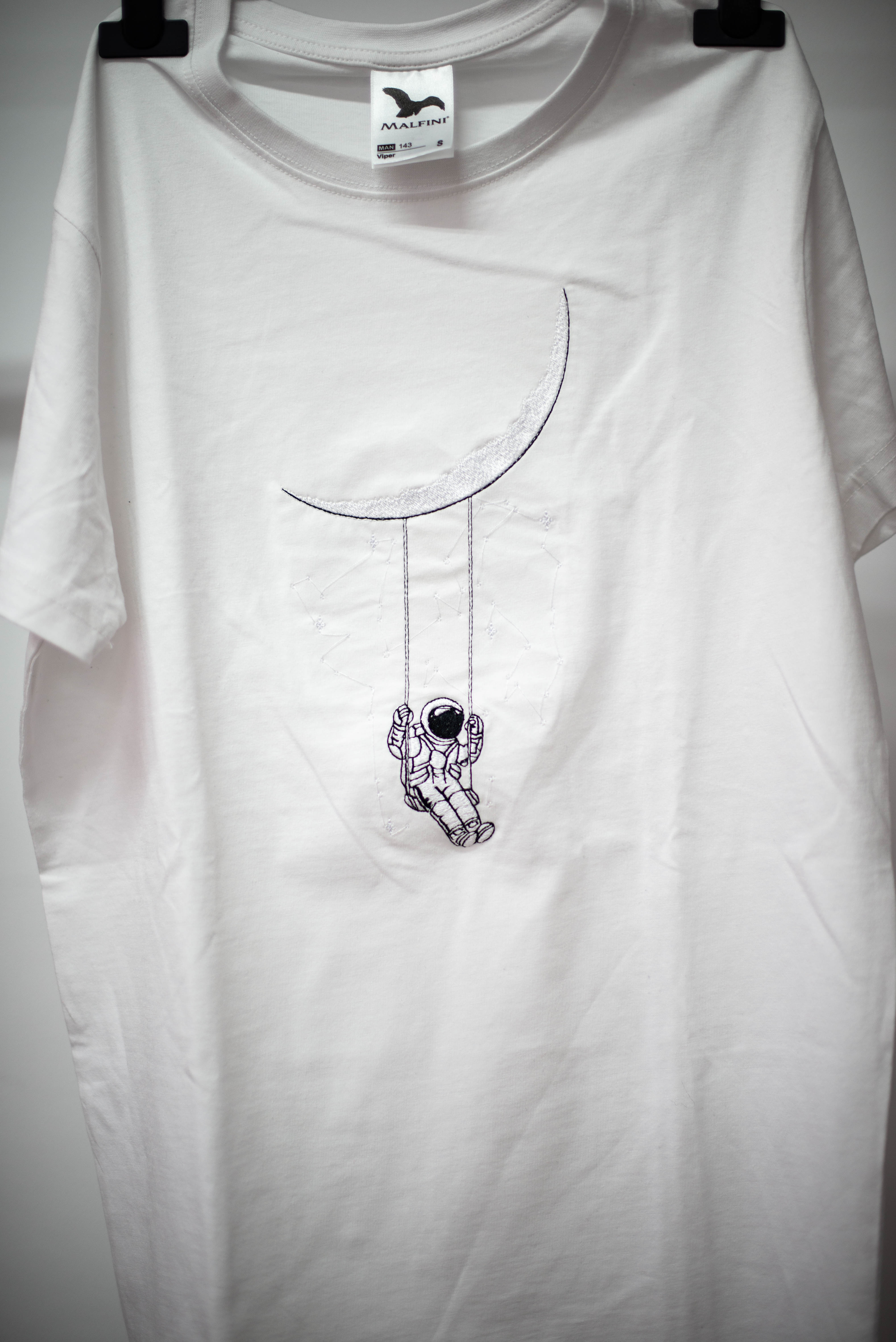 TRICOU ALB ASTRONAUT LEAGĂN