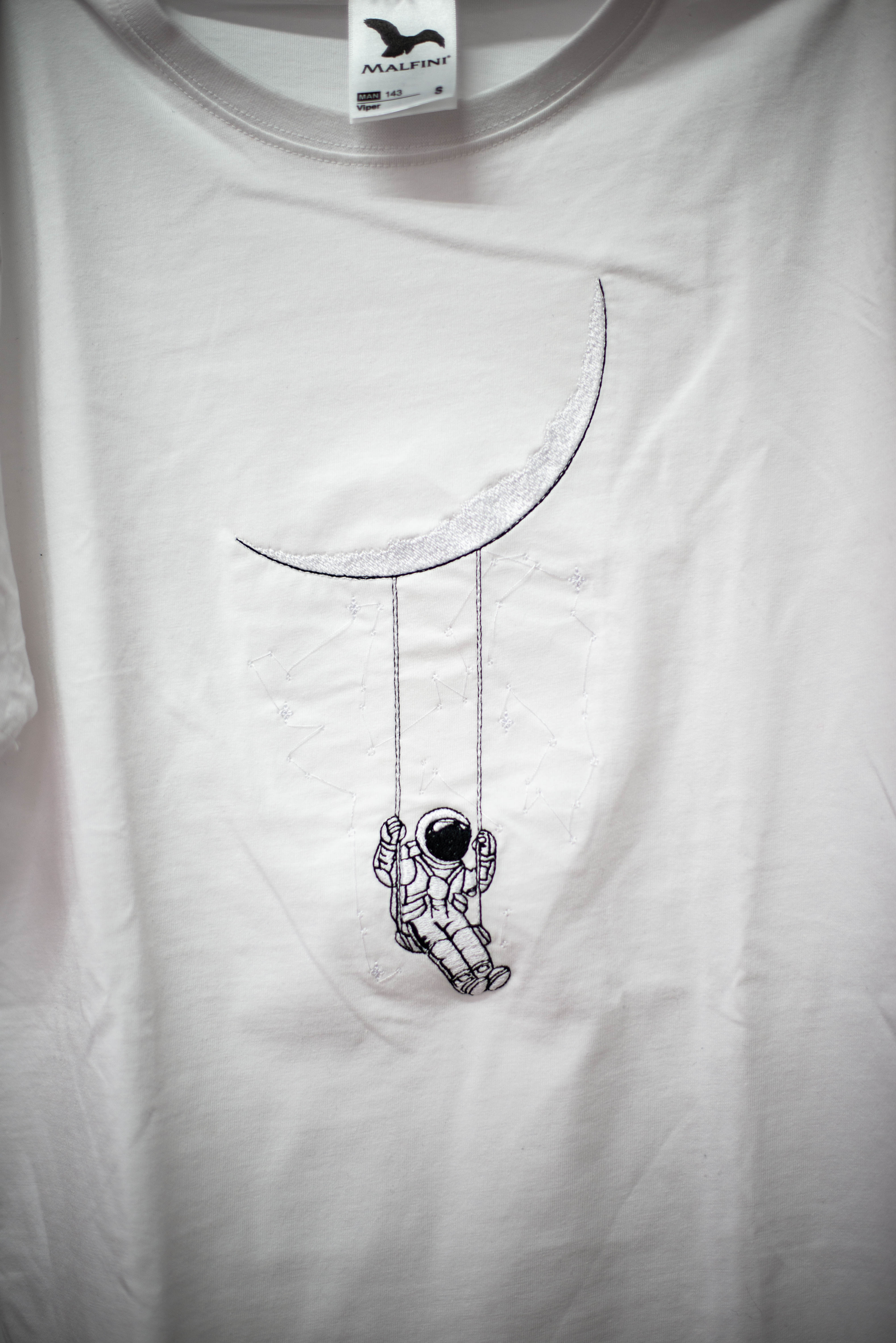 TRICOU ALB ASTRONAUT LEAGĂN