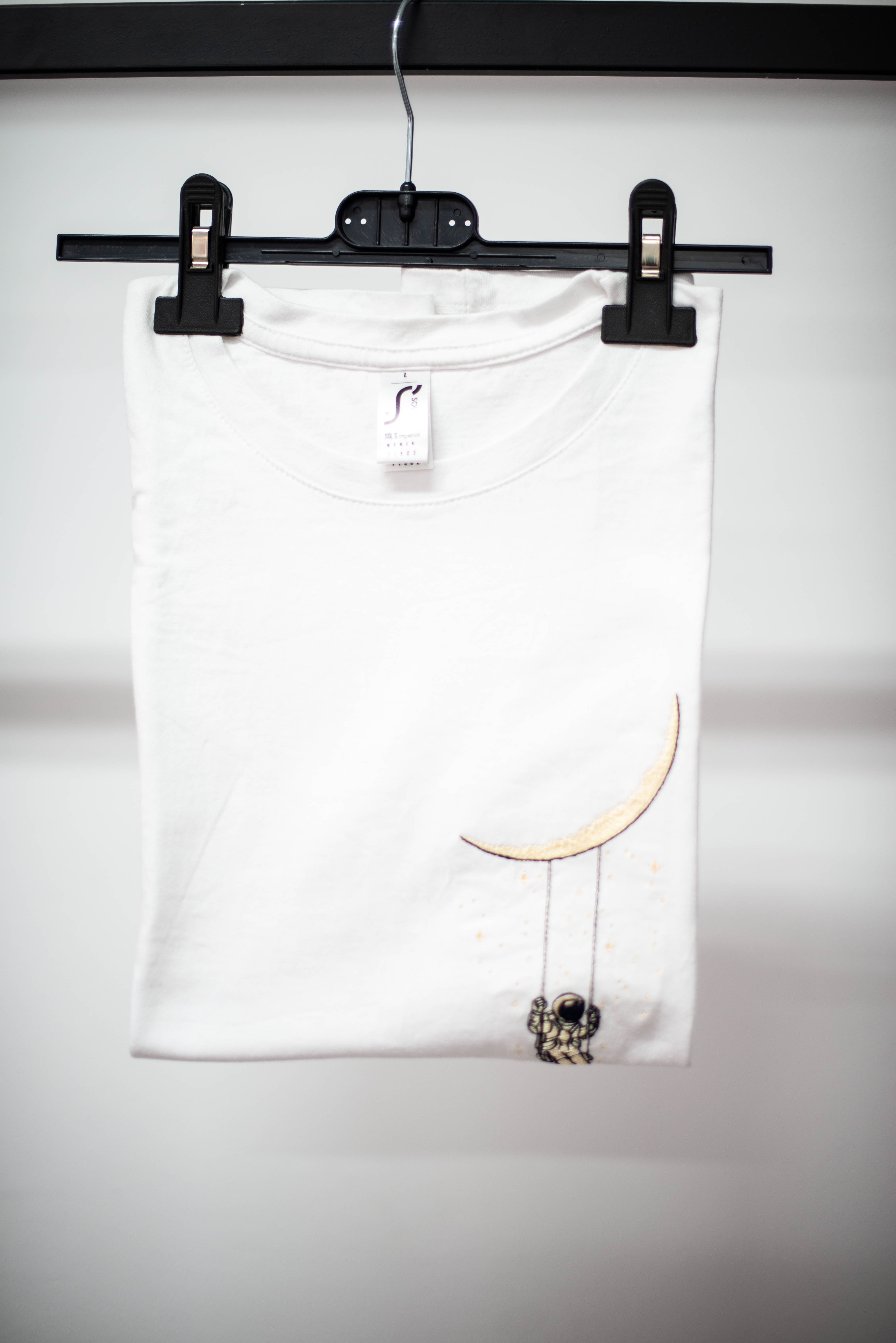 TRICOU ALB ASTRONAUT LEAGĂN