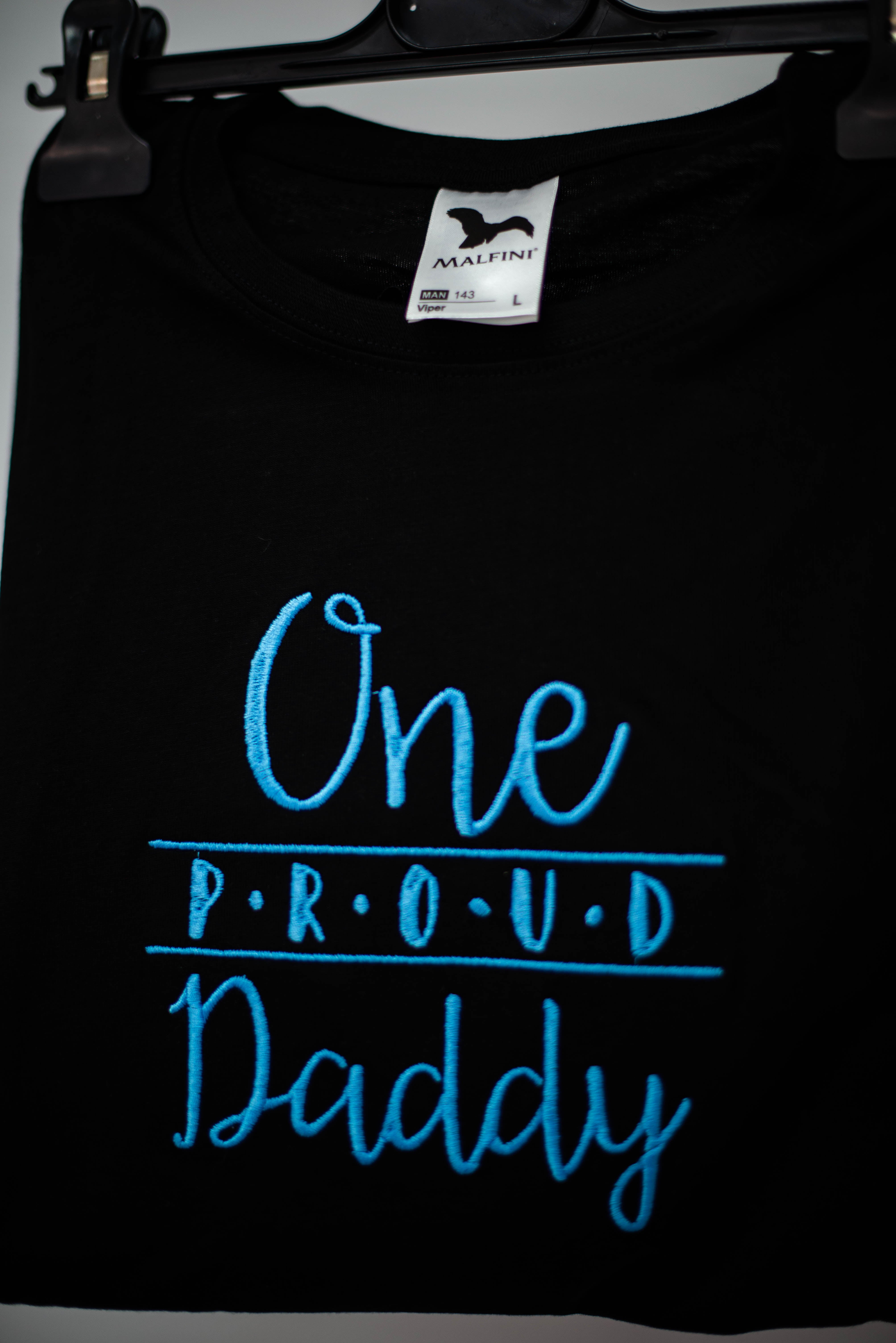 tricou negru one proud daddy